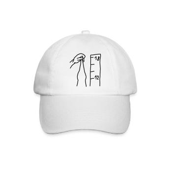 Witziger Pimmel Humor Schniedelwutz XXL Lustig - Baseballkappe - Weiß/Weiß - Vorne