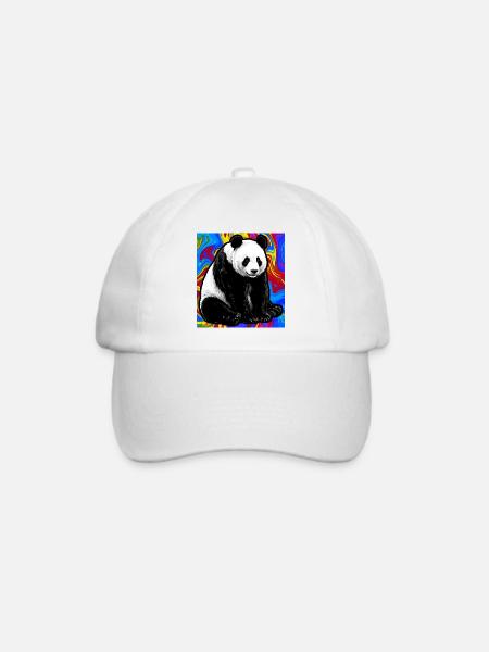 Panda - Baseballkappe - Weiß/Weiß