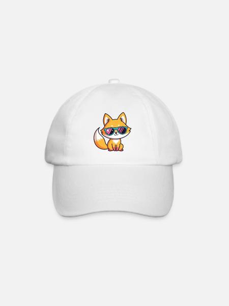 Fox Retro Neonbrille - Baseballkappe - Weiß/Weiß