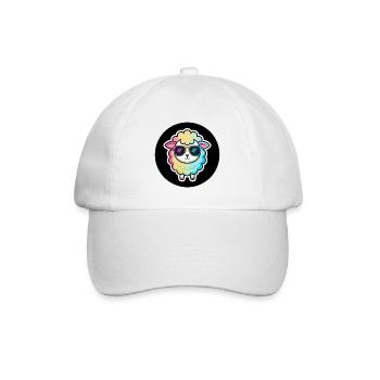 Schicke Regenbogen-Schafsbrille - Baseballkappe - Weiß/Weiß - Vorne