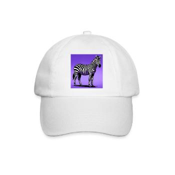 Zebra - Baseballkappe - Weiß/Weiß - Vorne