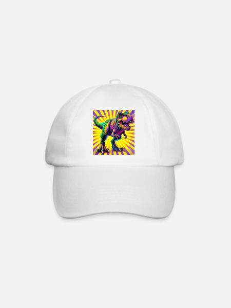 Dinosaurier - Baseballkappe - Weiß/Weiß