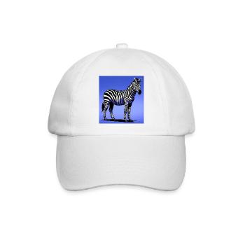 Zebra - Baseballkappe - Weiß/Weiß - Vorne