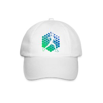 Geschenkidee für eine Running mit Running - Baseballkappe - Weiß/Weiß - Vorne