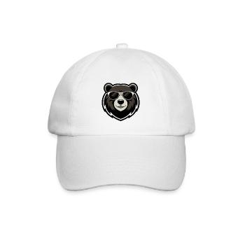 Urbane Bären-Dunkle Brille - Baseballkappe - Weiß/Weiß - Vorne