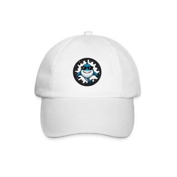 Hai-Hipster-Dunkelbrille - Baseballkappe - Weiß/Weiß - Vorne