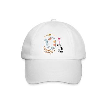 Ich kann erklären  - Baseballkappe - Weiß/Weiß - Vorne