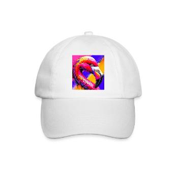 Flamingo - Baseballkappe - Weiß/Weiß - Vorne