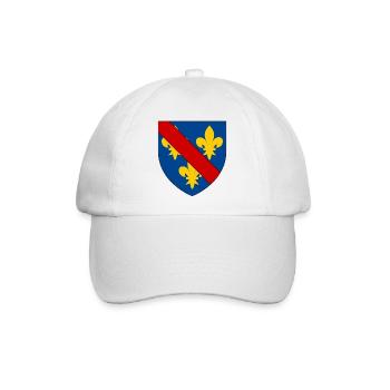 Wappen der Bourbonnais - Baseballkappe - Weiß/Weiß - Vorne