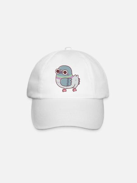 Niedlicher Dicker Taubenpo - Baseballkappe - Weiß/Weiß