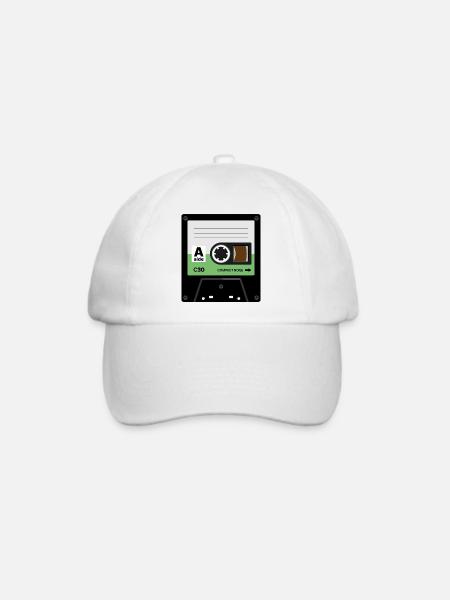 Winzige Kassette - Baseballkappe - Weiß/Weiß