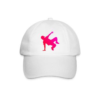 Geschenkidee für einen Breakdancer mit Streetdance - Baseballkappe - Weiß/Weiß - Vorne