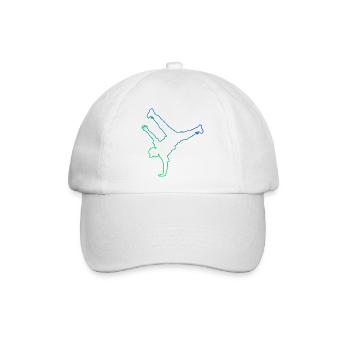 Geschenkidee für einen Breakdancer mit Streetdance - Baseballkappe - Weiß/Weiß - Vorne