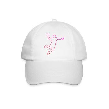 Geschenkidee für den Handballspieler mit Teamsport - Baseballkappe - Weiß/Weiß - Vorne