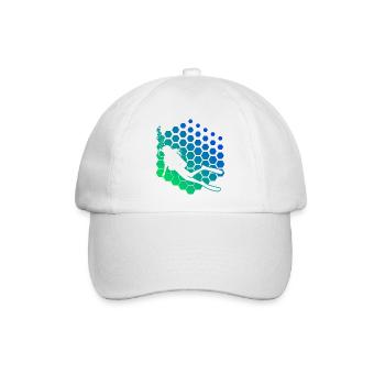 Geschenkidee für eine Freediverin mit Apnoetauchen - Baseballkappe - Weiß/Weiß - Vorne