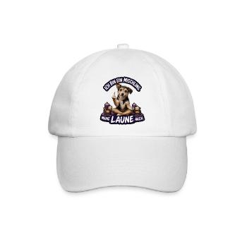 Meine Laune ist ein Mischling - Baseballkappe - Weiß/Weiß - Vorne