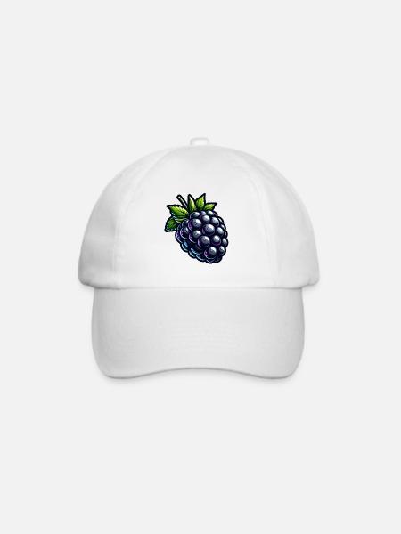 Blackberry Neon-Grafik - Baseballkappe - Weiß/Weiß