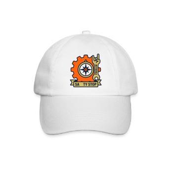 Safety Stop Tauchen Kompass Tauchschule Taucher - Baseballkappe - Weiß/Weiß - Vorne