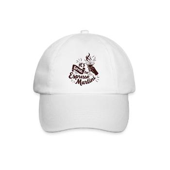 Espresso Martini Design - Baseballkappe - Weiß/Weiß - Vorne