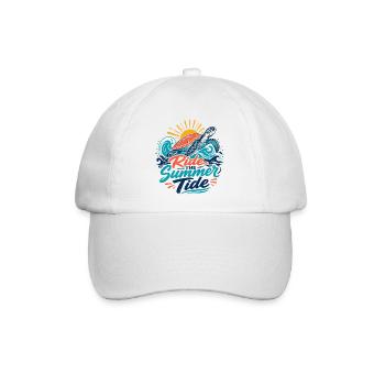 Sommer Schildkröte - Baseballkappe - Weiß/Weiß - Vorne