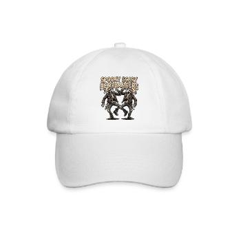 Heavy Metal Headbanger Skelett - Baseballkappe - Weiß/Weiß - Vorne