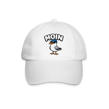 Moin Möwe - Baseballkappe - Weiß/Weiß - Vorne