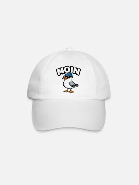 Moin Möwe - Baseballkappe - Weiß/Weiß