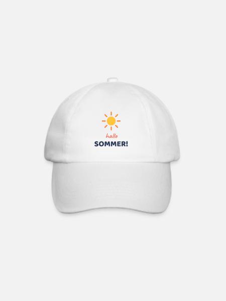Hallo, Sommer! - Baseballkappe - Weiß/Weiß