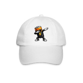 Dabbing Batterie - Baseballkappe - Weiß/Weiß - Vorne