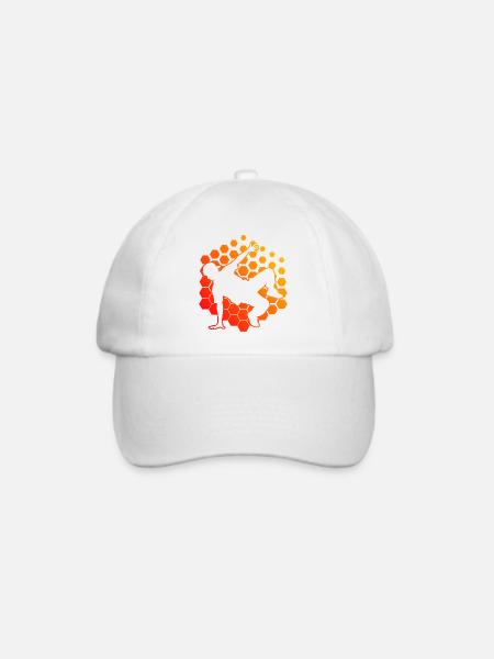 Geschenkidee für einen Breakdancer mit Breakdance - Baseballkappe - Weiß/Weiß