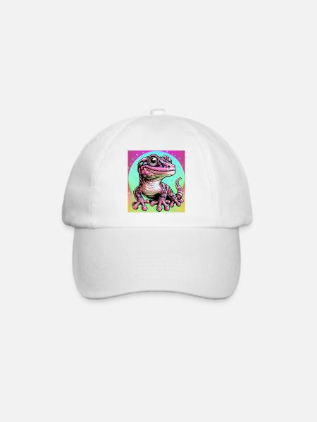 Gecko - Baseballkappe - Weiß/Weiß