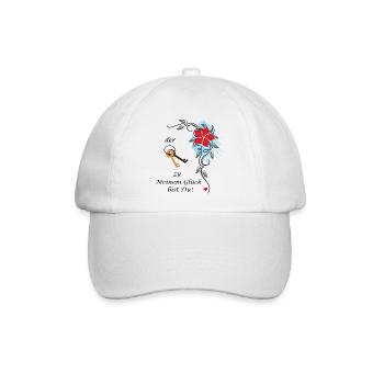 Glück - Baseballkappe - Weiß/Weiß - Vorne