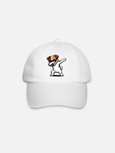 Dabbing Parson Russell Terrier - Baseballkappe - Weiß/Weiß