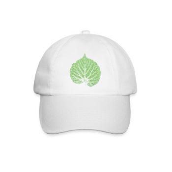Blatt Linde / Lindenblatt - Natur & Wald  - Baseballkappe - Weiß/Weiß - Vorne