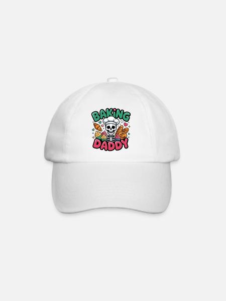Baking Daddy Skeletter Küchenchef - Baseballkappe - Weiß/Weiß