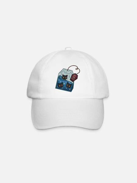 Katzentee Kult Box - Baseballkappe - Weiß/Weiß