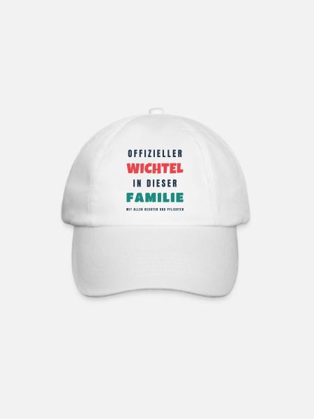 Offizieller Wichtel in dieser Familie - Advent - Baseballkappe - Weiß/Weiß
