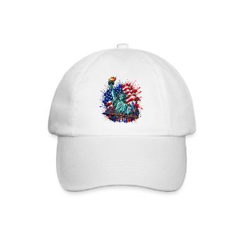 Freiheitsfunken USA Skyline - Baseballkappe - Weiß/Weiß - Vorne