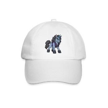 Werwolf-Einhorn zeigt seine Fangzähne - Baseballkappe - Weiß/Weiß - Vorne