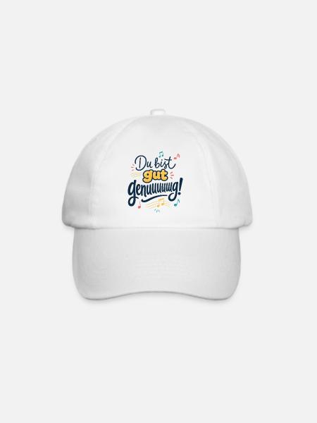Du bist gut genug Musikmotiv - Baseballkappe - Weiß/Weiß