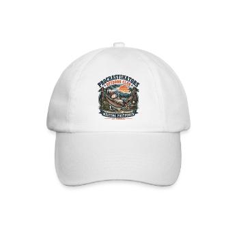 Procrastinators Outdoor Club – Opossum - Baseballkappe - Weiß/Weiß - Vorne