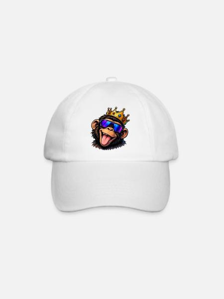 affe-krone - Baseballkappe - Weiß/Weiß