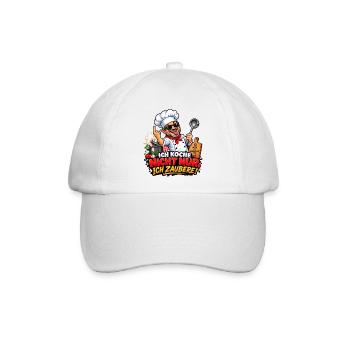 Kochzauberer – Mehr als Kochen - Baseballkappe - Weiß/Weiß - Vorne
