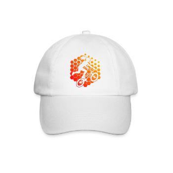 Dirt Jump Geschenkidee für eine Freestyle-Fahrerin - Baseballkappe - Weiß/Weiß - Vorne