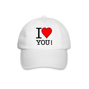 I Love you - Baseballkappe - Weiß/Weiß - Vorne