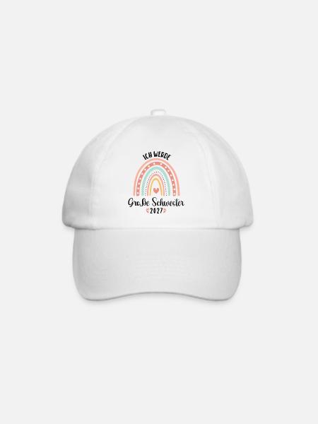 Ich Werde Große Schwester 2027 Große Schwester - Baseballkappe - Weiß/Weiß