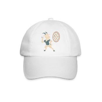 Darts Ziege Triple Zwanzig Kneipe Dartspieler - Baseballkappe - Weiß/Weiß - Vorne