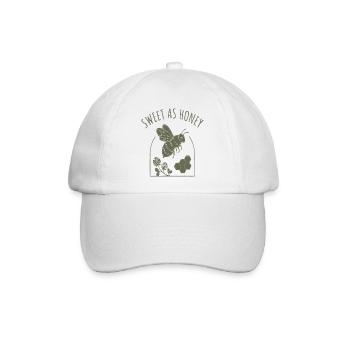 Sweet as Honey Biene im Glas Design - Baseballkappe - Weiß/Weiß - Vorne