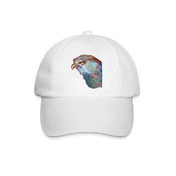 Aquarell Adlerkopf-Abstract - Baseballkappe - Weiß/Weiß - Vorne