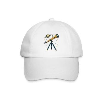Retro Backyard-Teleskop - Baseballkappe - Weiß/Weiß - Vorne